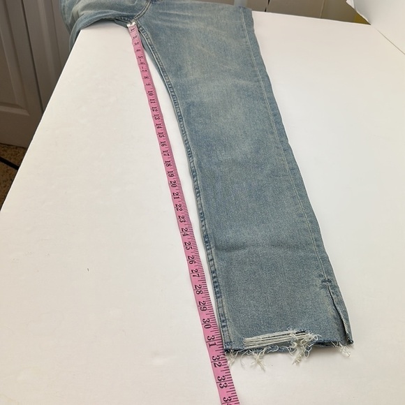 BDG Skinny Stretch Jeans 33W 32L Vintage De Split Distressed Raw Hem - Picture 14 of 16